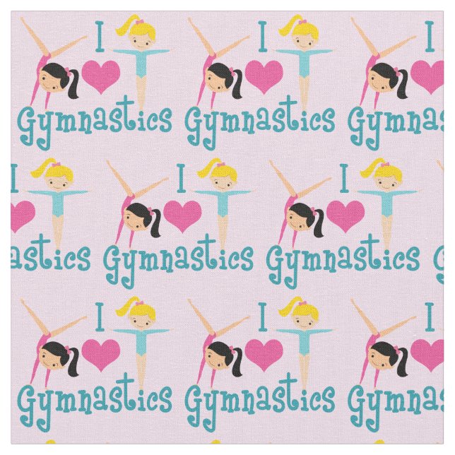 I Liebe Gymnastik Stoff (Nahaufnahme)