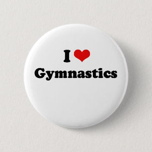 I Liebe-Gymnastik-T-Shirt Button