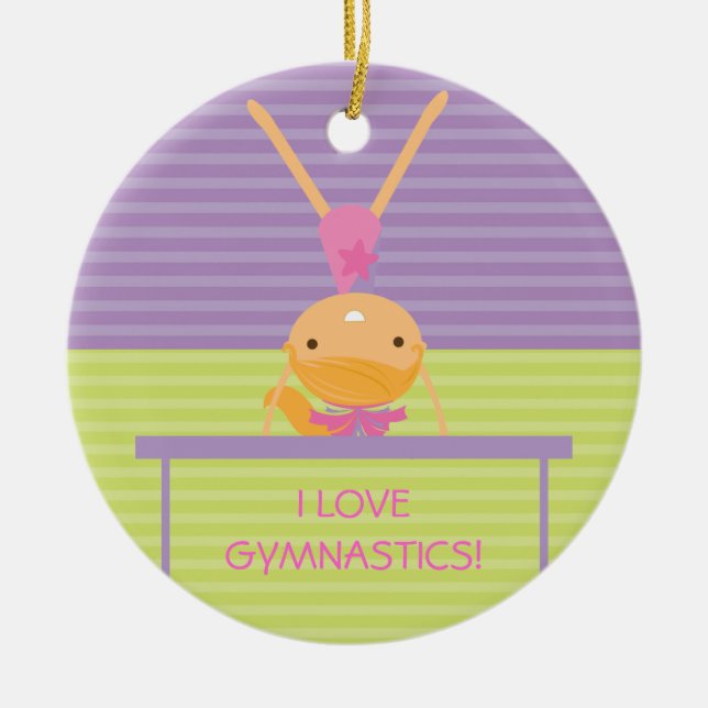 I LIEBE-GYMNASTIK Weihnachtsverzierung Keramik Ornament (Vorne)