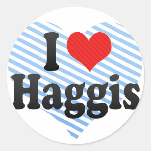 I Liebe Haggis Runder Aufkleber