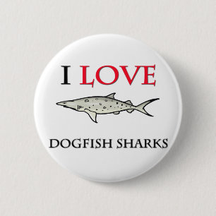 I Liebe-Hai-Haifische Button