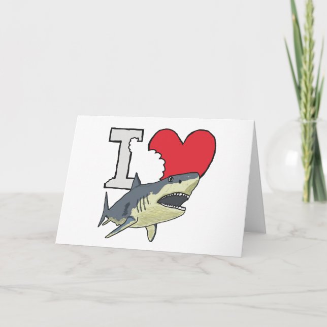 I Liebe Haie Karte (Vorderseite)