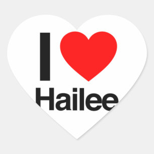 i Liebe hailee Herz-Aufkleber
