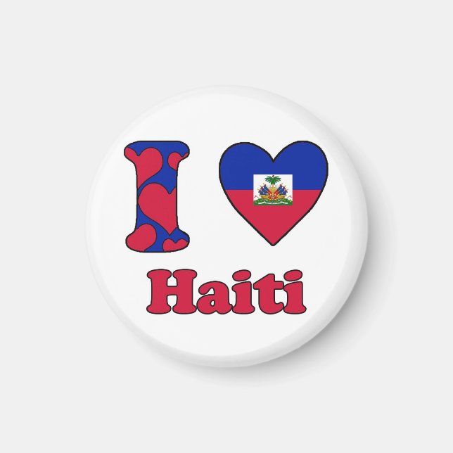 I Liebe Haiti Magnet (Vorne)