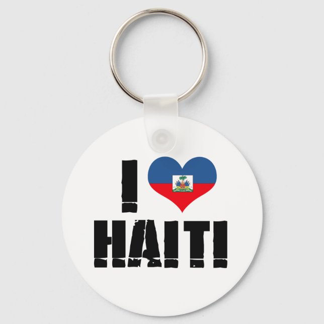 I LIEBE HAITI SCHLÜSSELANHÄNGER (Vorderseite)