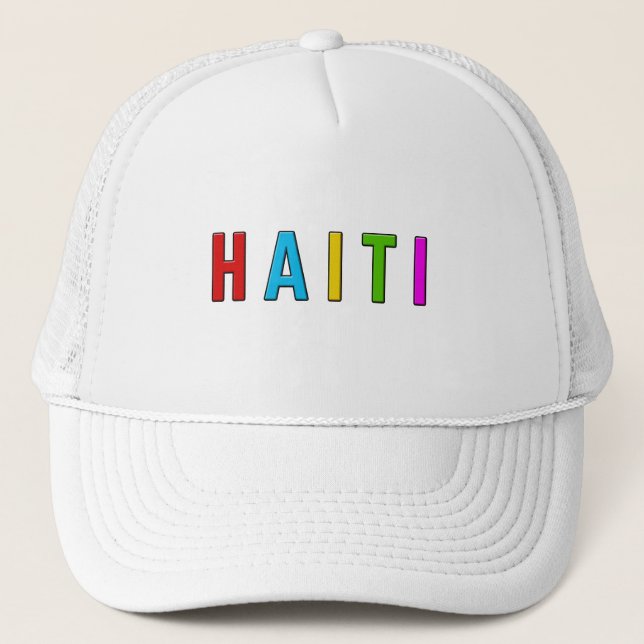 I Liebe Haiti Truckerkappe (Vorderseite)
