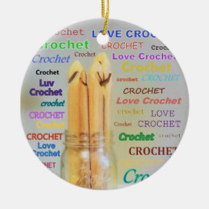 I Liebe-Häkelarbeit-Haken-Ball-Maurer-Glas-Entwur Keramikornament