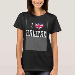 I Liebe Halifax England Union Jack Flag Herz Engli T-Shirt