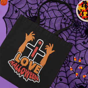 I Liebe Halloween Creepy Zombie Hands Tote Tasche