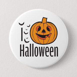 I LIEBE-HALLOWEEN-Knopf Button