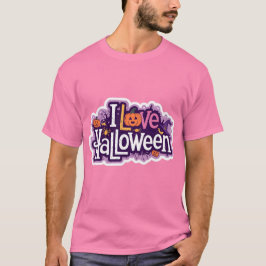 I Liebe Halloween Men Pink T - Shirt
