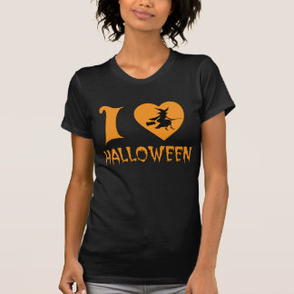 I Liebe Halloween mit der beängstigenden Hexe, die T-Shirt