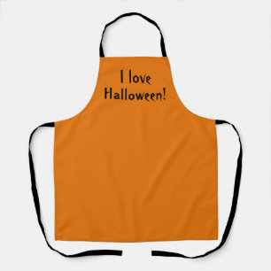 I Liebe Halloween Orange Schürze