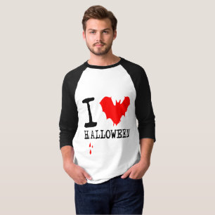 I Liebe Halloween Red Bat T-Shirt