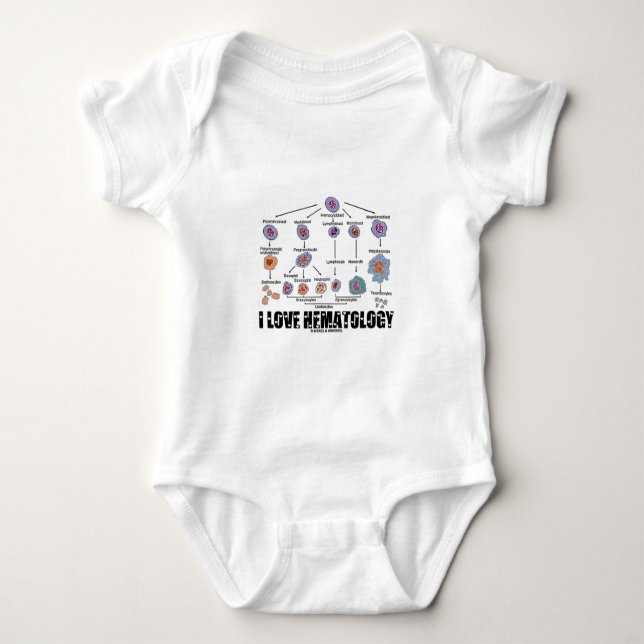 I Liebe-Hämatologie (Blutzelle-Abstammung) Baby Strampler (Vorderseite)