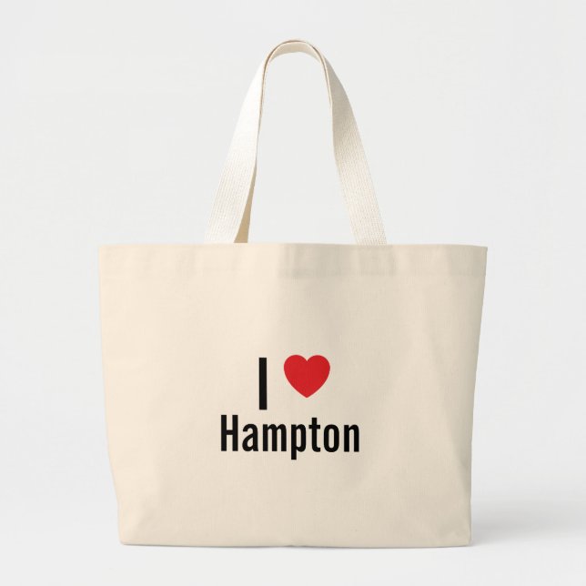 I Liebe Hampton Jumbo Stoffbeutel (Vorne)