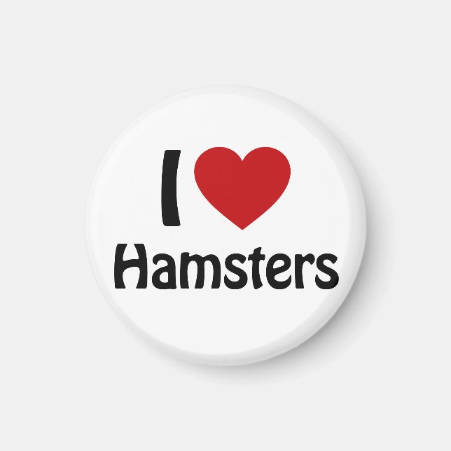 I Liebe Hamsters Magnet (Vorne)