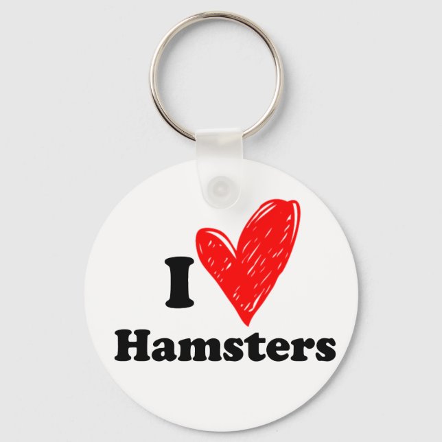 I Liebe Hamsters Schlüsselanhänger (Vorderseite)