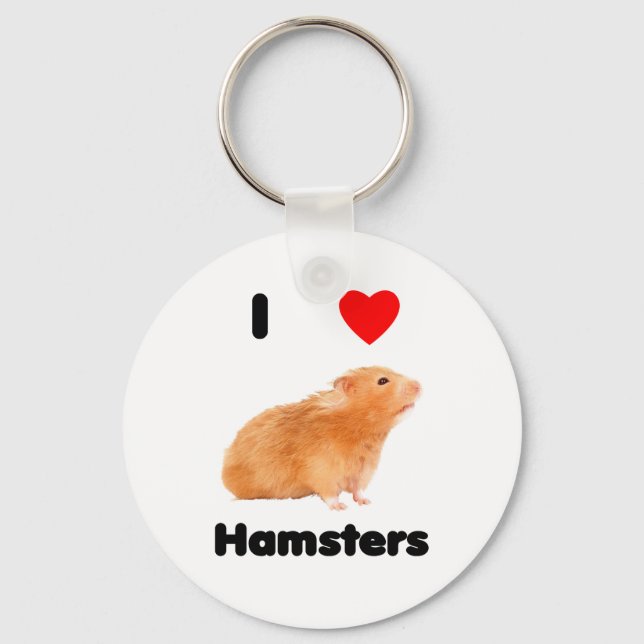 I Liebe Hamsters Schlüsselanhänger (Vorderseite)
