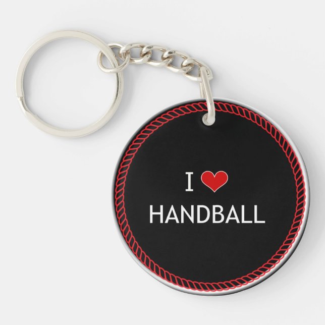 I Liebe Handball, beliebtes Design Schlüsselanhänger (Vorderseite)
