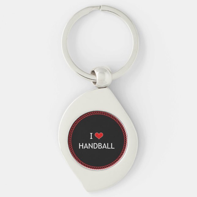 I Liebe Handball, beliebtes Design Schlüsselanhänger (Vorderseite)