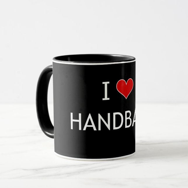 I Liebe Handball Tasse (Vorderseite Links)