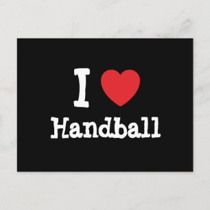 I Liebe Handballherz personalisiert Postkarte
