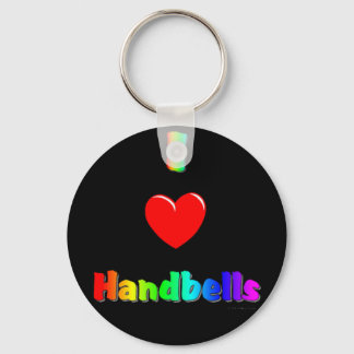 I Liebe Handbells Schlüsselanhänger