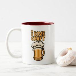 I Liebe Handboote Zweifarbige Tasse