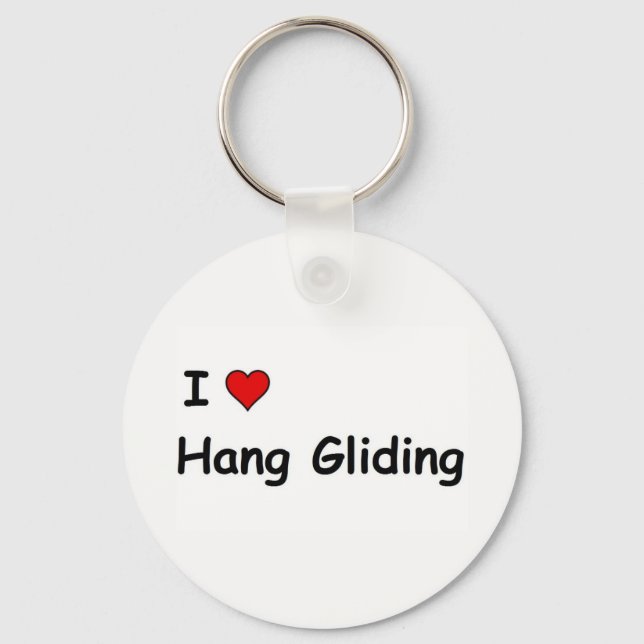 I Liebe Hang Gliding Schlüsselanhänger (Vorderseite)