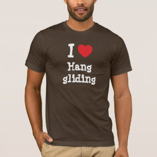 I Liebe Hang glitzerndes Herz Brauch personalisier T-Shirt