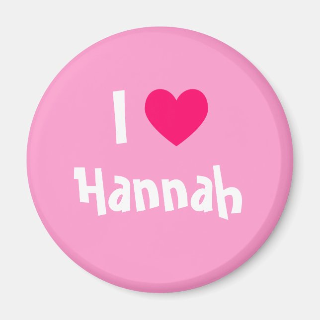 I Liebe Hannah Magnet (Vorne)