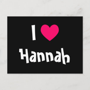 I Liebe Hannah Postkarte