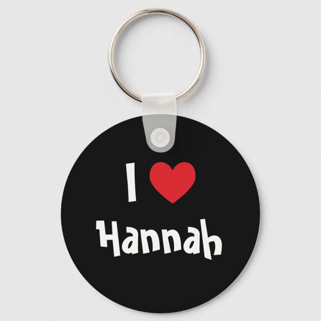 I Liebe Hannah Schlüsselanhänger (Vorderseite)