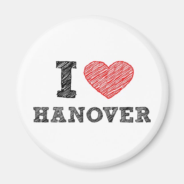I Liebe Hannover Magnet (Vorne)