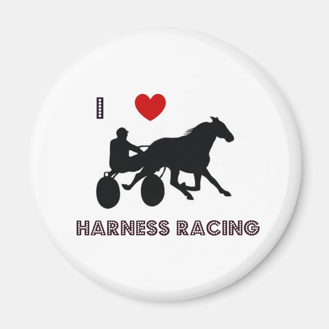 I Liebe: Harness Racing Magnete Magnet (Vorne)