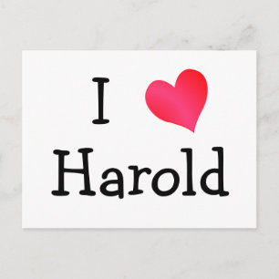I Liebe Harold Postkarte