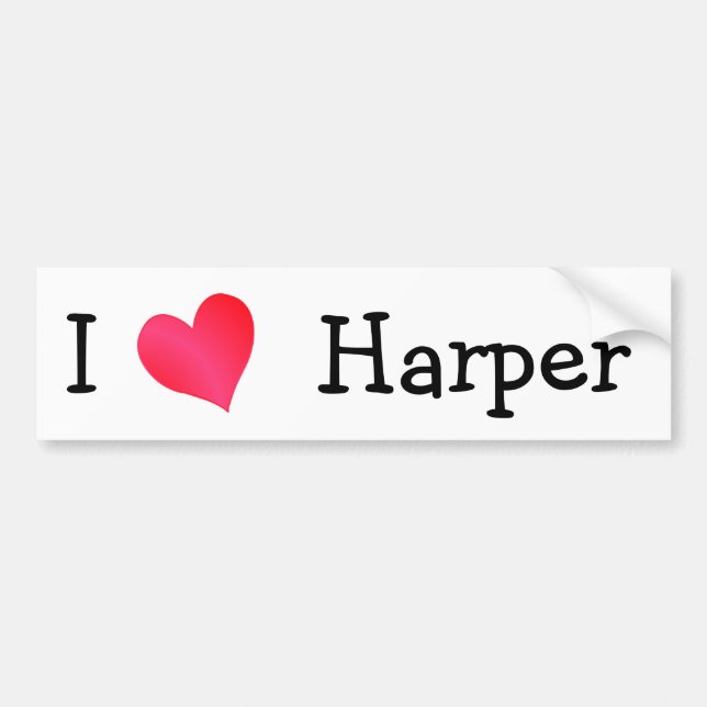 I Liebe Harper Autoaufkleber (Vorne)