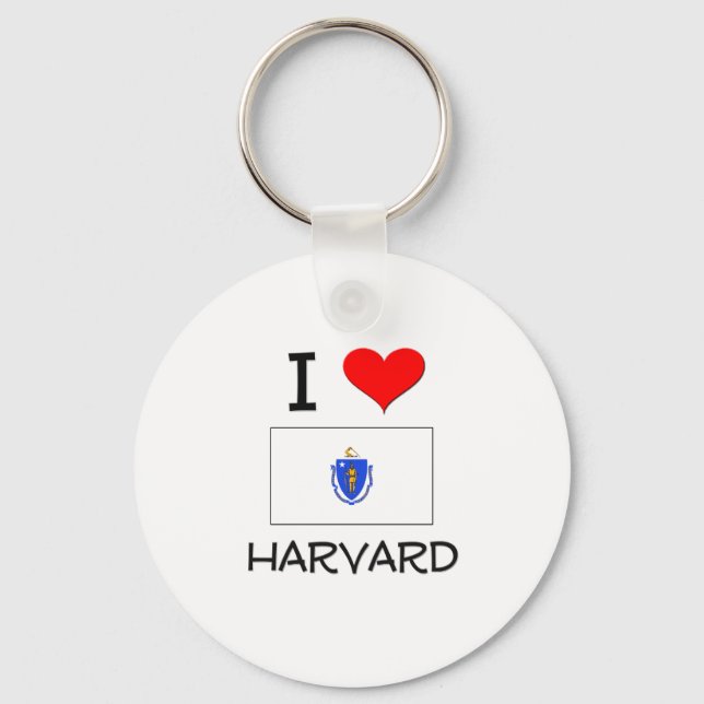 I Liebe Harvard Massachusetts Schlüsselanhänger (Vorderseite)