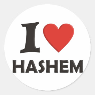 I Liebe Hashem Runder Aufkleber