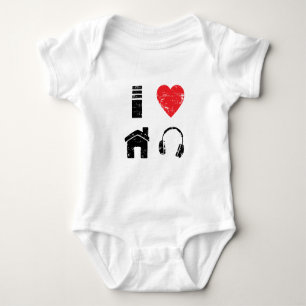 I Liebe-Haus-Musik Baby Strampler