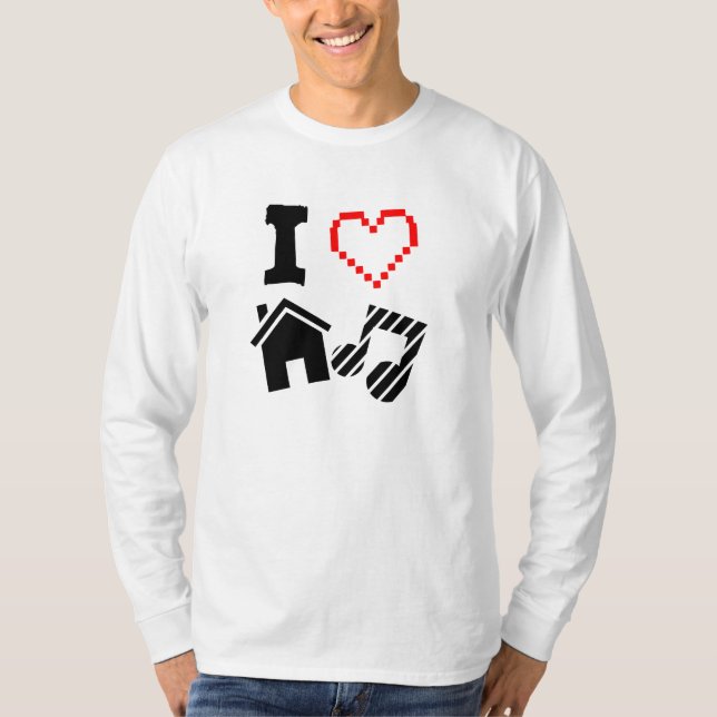I Liebe-Haus-Musik T-Shirt (Vorderseite)
