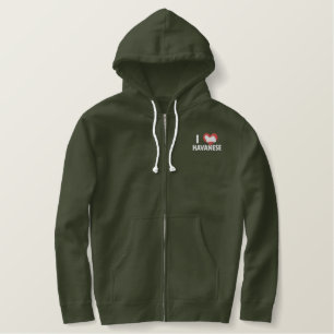 I Liebe Havanese Bestickter Hoodie
