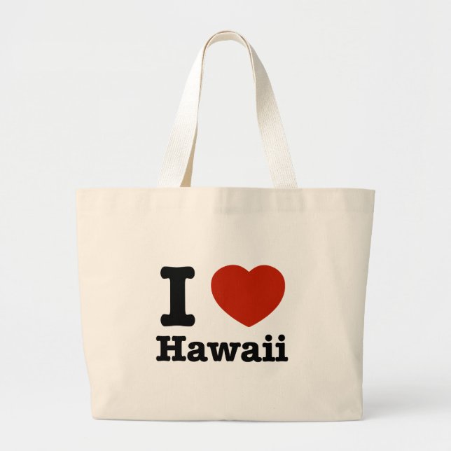 I Liebe Hawai Jumbo Stoffbeutel (Vorne)