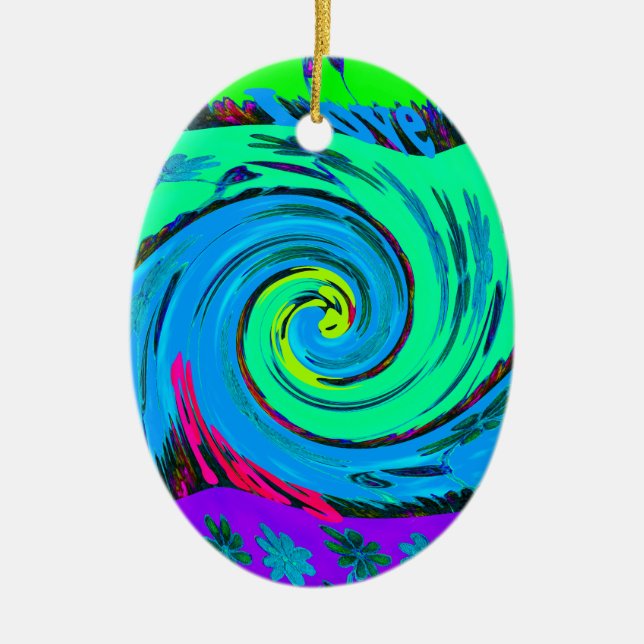 I Liebe Hawai.png Keramik Ornament (Vorne)