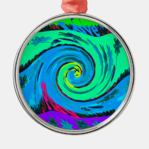 I Liebe Hawai.png Silbernes Ornament