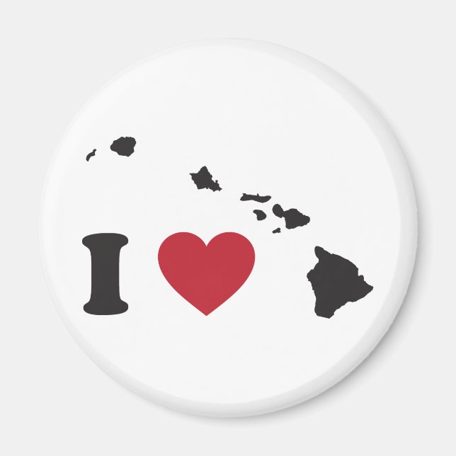 I Liebe Hawaii Magnet (Vorne)