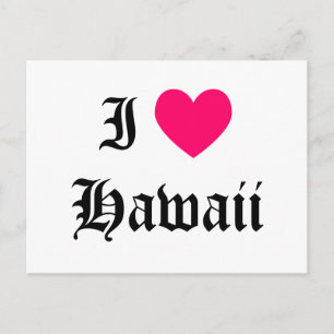 I Liebe Hawaii Postkarte