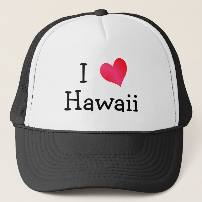 I Liebe Hawaii Truckerkappe (Vorderseite)