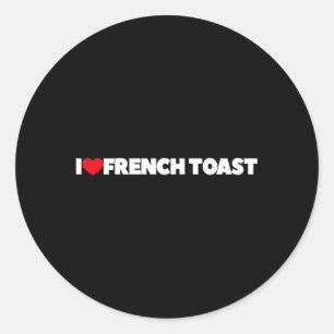 I Liebe He French Toast Runder Aufkleber